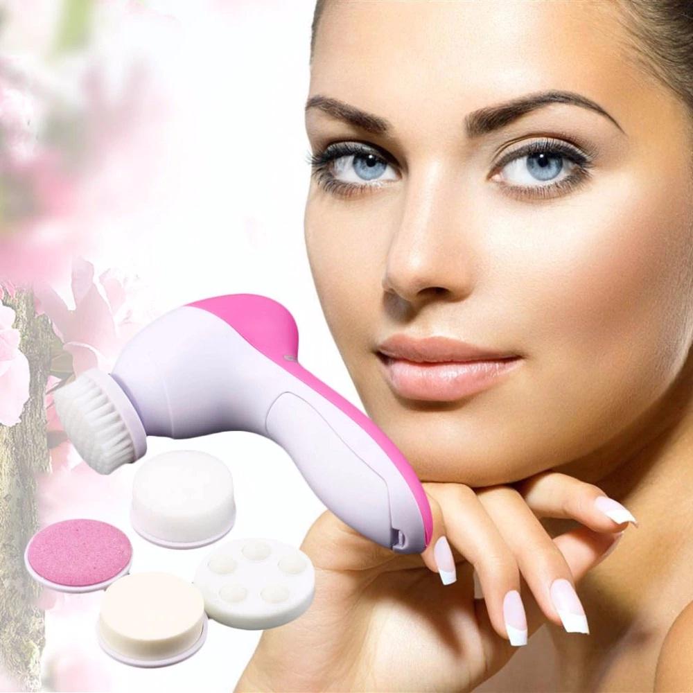 Portable Electric Facial Cleanser 5-In-1 Facial Brush