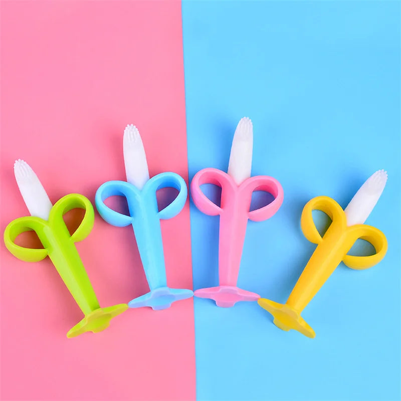 Baby Silicone Training Toothbrush BPA Free Banana Shape