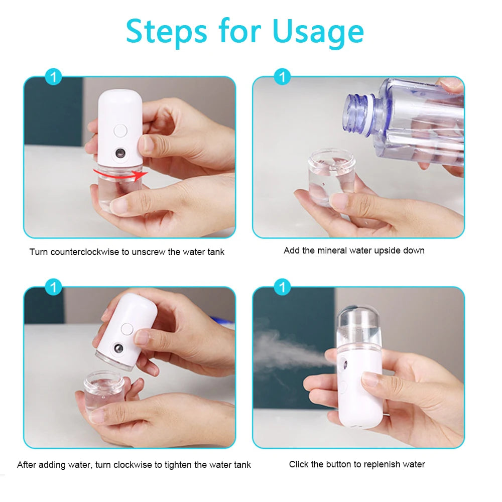 USB Mist Facial Sprayer  Humidifier Rechargeable