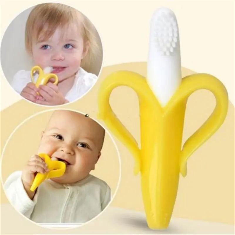 Baby Silicone Training Toothbrush BPA Free Banana Shape