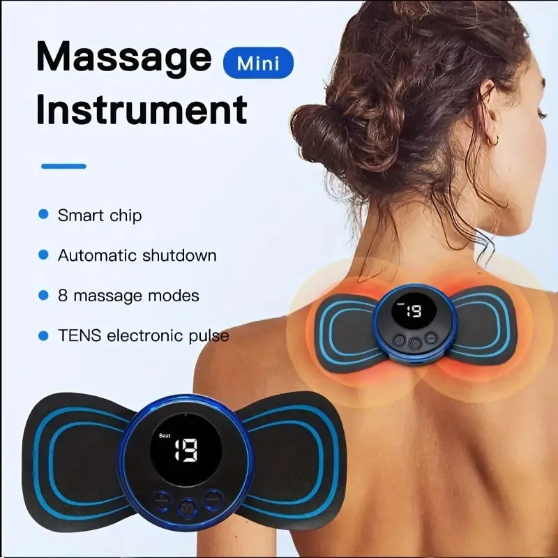 Neck Massager Lcd Display EMS Electric Cervical Massage Patch