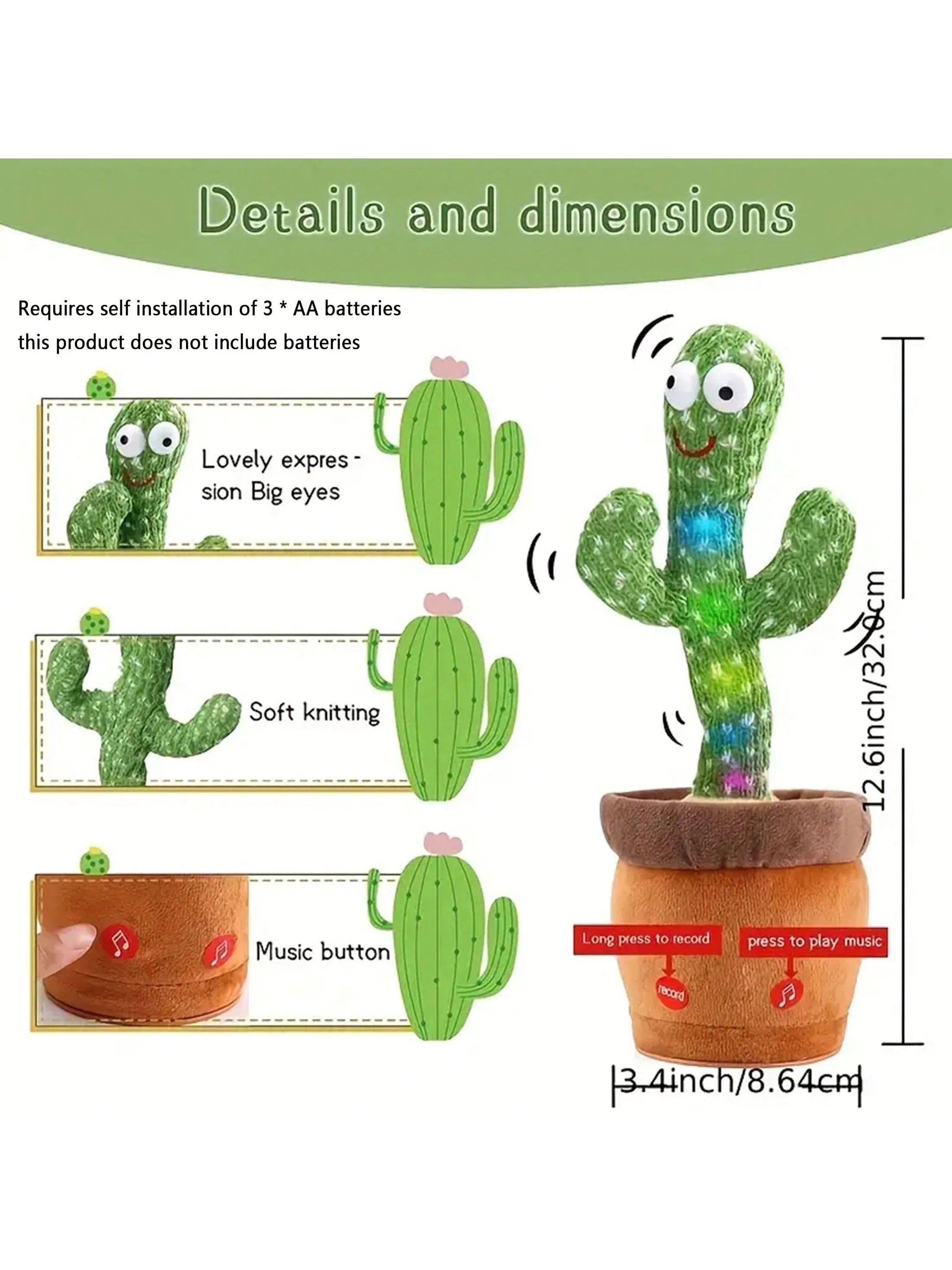 Dancing Talking Cactus Toys For Baby Boys