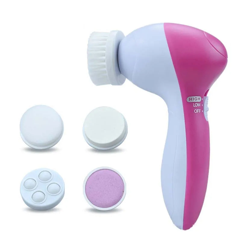 Portable Electric Facial Cleanser 5-In-1 Facial Brush