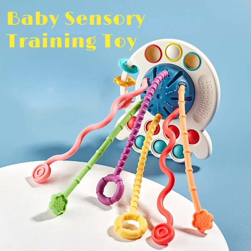 Montessori Sensory Development Baby Toys Pull String Finger Grasp