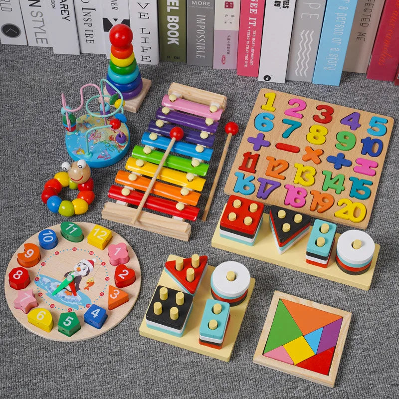 Baby Educational Toy Montessori Wooden 3D Toys