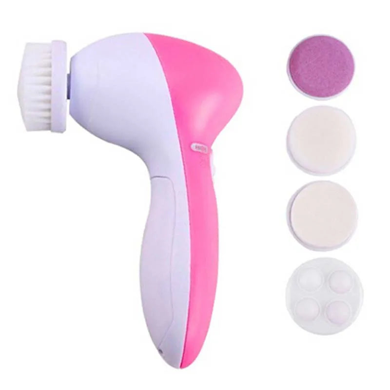 Portable Electric Facial Cleanser 5-In-1 Facial Brush