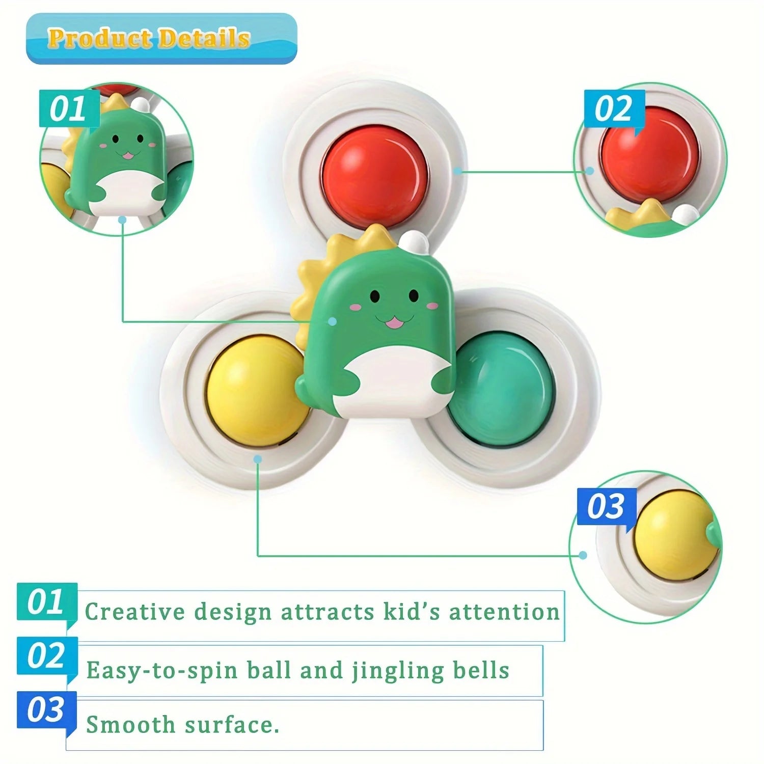 Suction Cup Rotating Toy for Baby